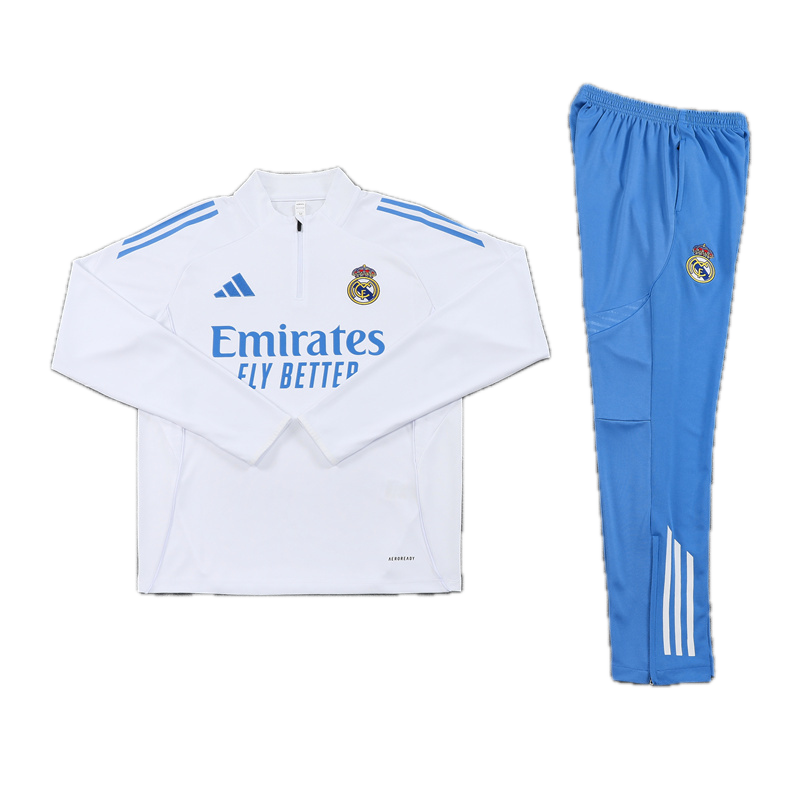 Real Madrid White & Blue Tracksuit 2025