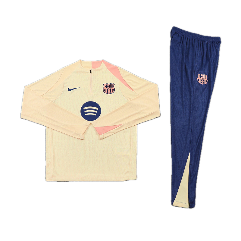 Fc Barcelona Cream & Navy Tracksuit 25-26