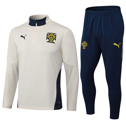 Portugal Cream & Navy Tracksuit 2025