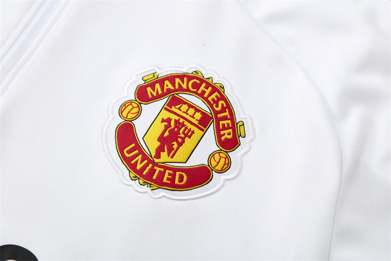 Man United White & Black Tracksuit 25-26