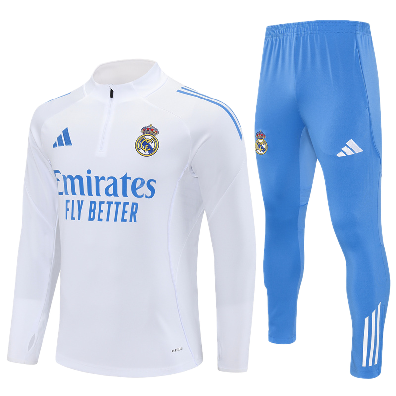 Real Madrid White & Blue Tracksuit 2025